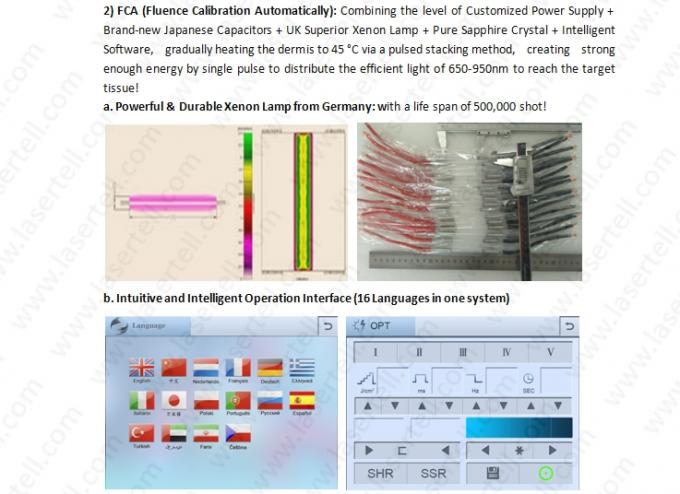 Haar-Abbau-Maschine OPTs MPT SHR schmerzlos für Haar-Enthaarung mit Deutschland-Xenonlampe